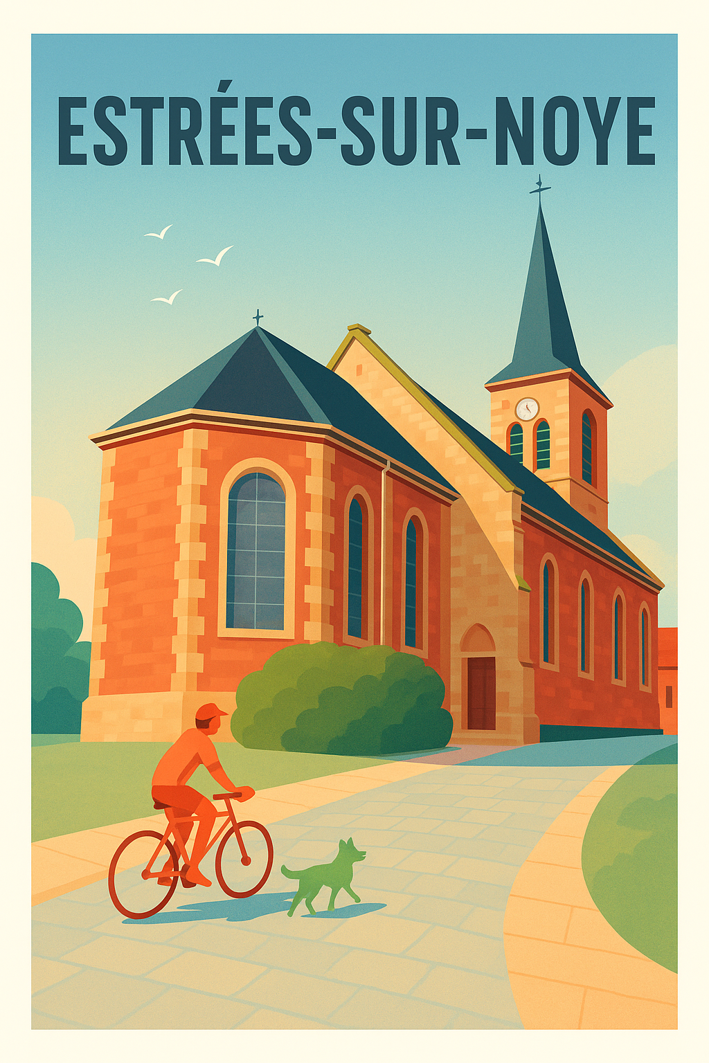 Affiche Puy-Sanières — Évasion entre monts et lac · poster d'art de Puy-Sanières