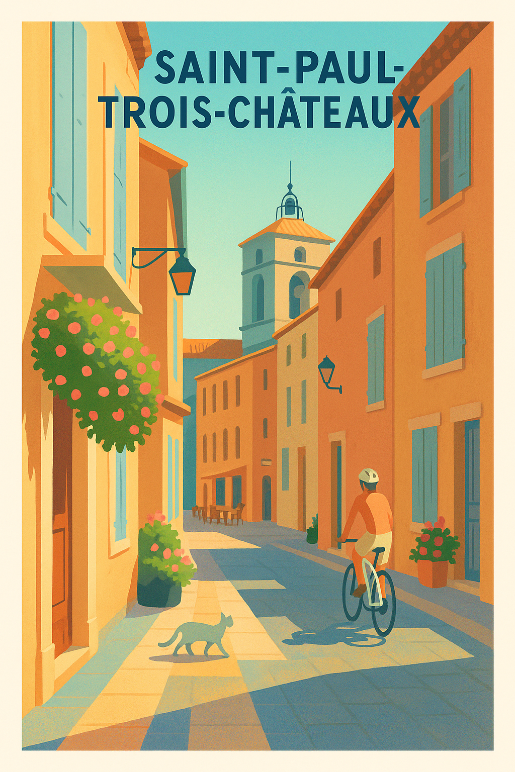 Affiche de Saint-Paul-Trois-Châteaux - Promenade ensoleillée au cœur de la Drôme