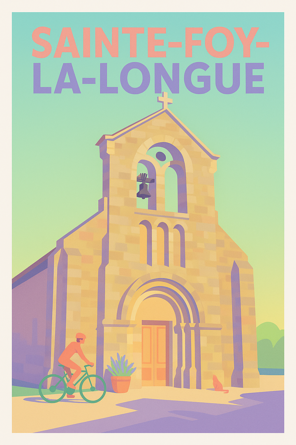 Affiche Sainte-Foy-la-Longue — Charme et sérénité au rendez-vous · poster d'art de Sainte-Foy-la-Longue