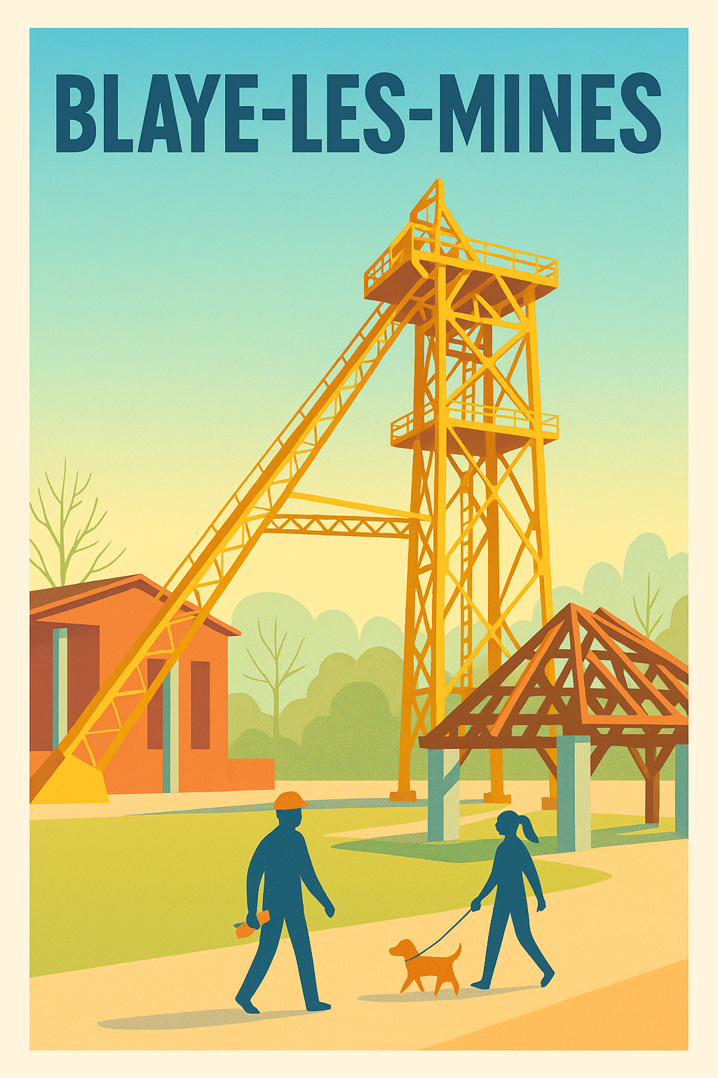 Affiche de Blaye-les-Mines - L'âme minière en poster vintage