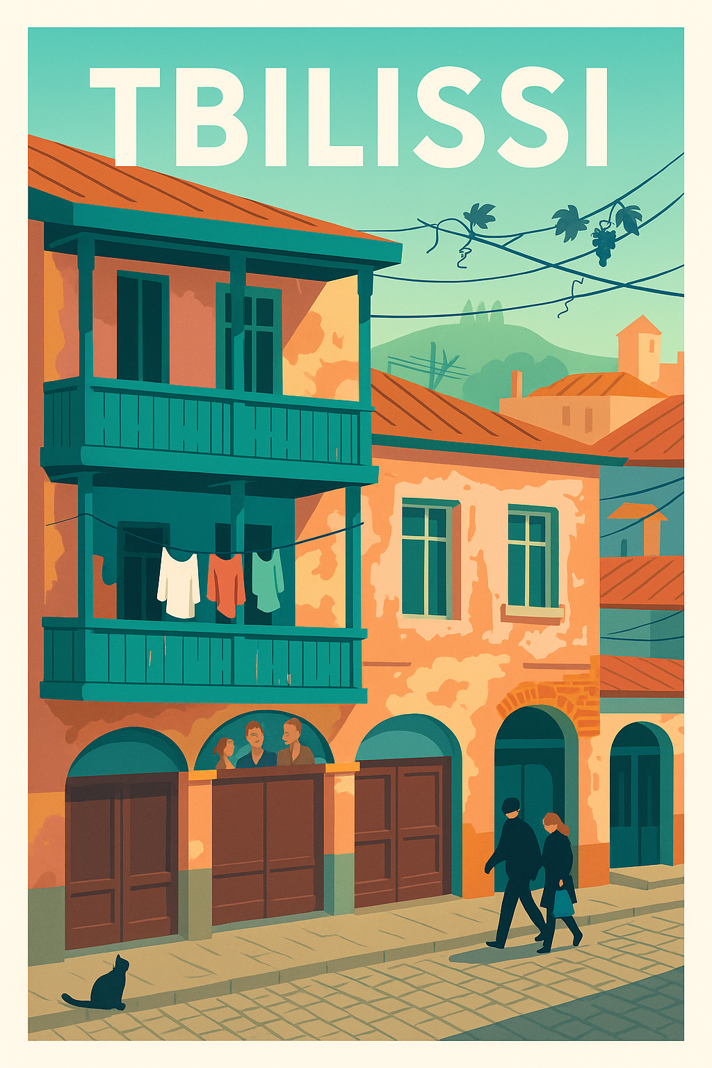 Affiche de Tbilissi - Charme et vie urbaine en douceur