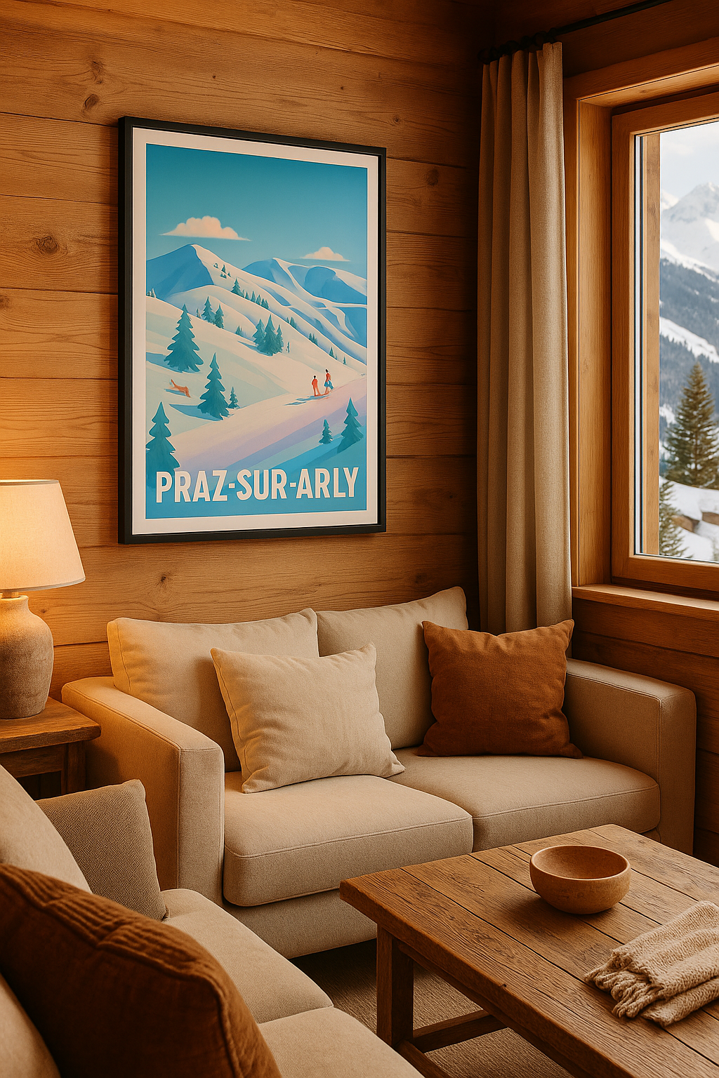 Affiche Praz-sur-Arly — Évasion hivernale en montagne · poster d'art de Praz-sur-Arly