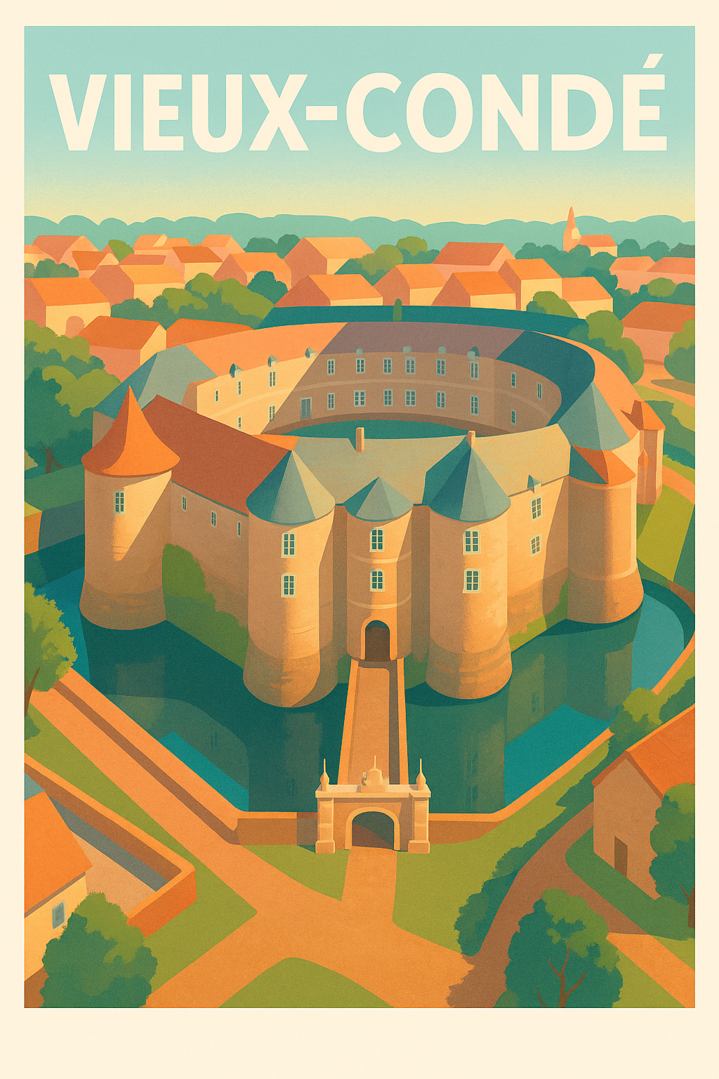 Affiche de Vieux-Condé - Le charme historique du château fortifié