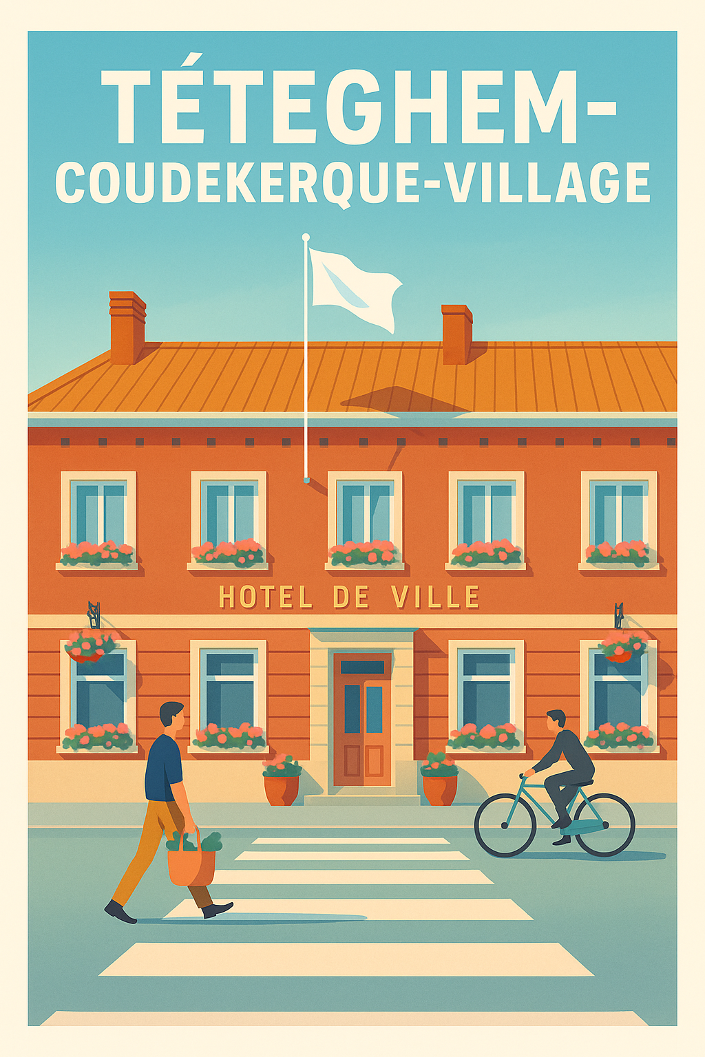 Affiche de Téteghem-Coudekerque-Village - Charme et douceur de vivre au cœur du village
