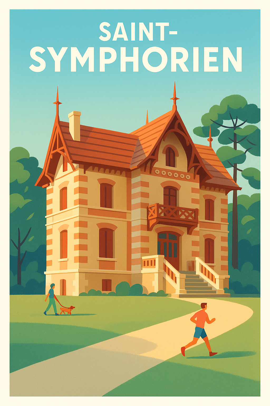 Affiche de Saint-Symphorien - Élégance architecturale au cœur de la nature
