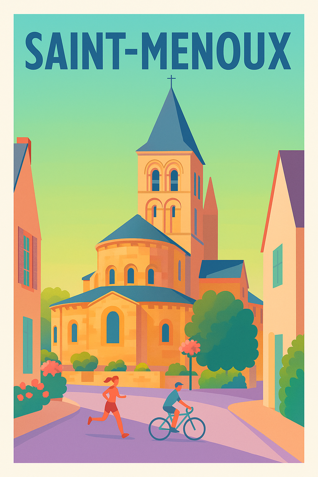 Affiche de Saint-Menoux - L'élégance romane au cœur de la ville