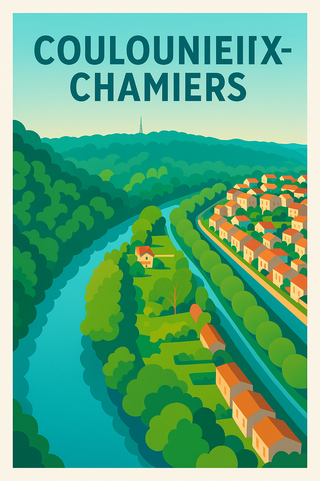 Affiche de Coulounieix-Chamiers - Harmonie naturelle au fil de l'eau