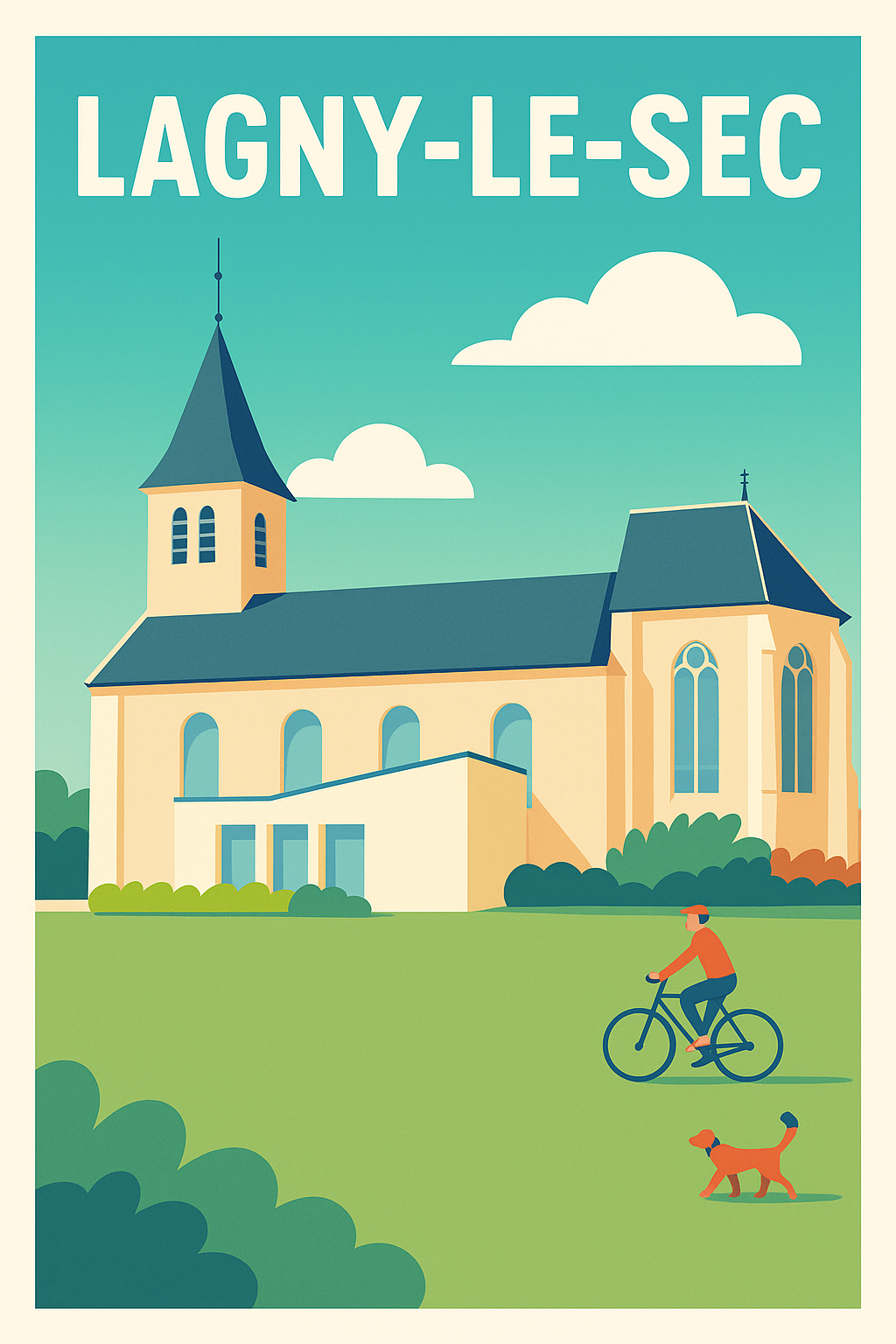 Affiche de Lagny-le-Sec - Charme tranquille et architecture emblématique