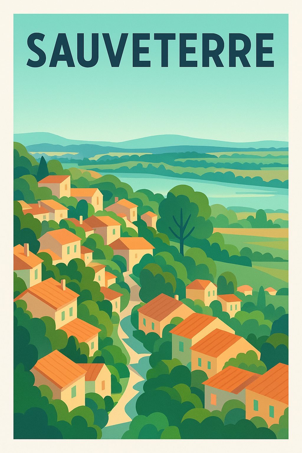 Affiche de Sauveterre - Charme et douceur de la campagne