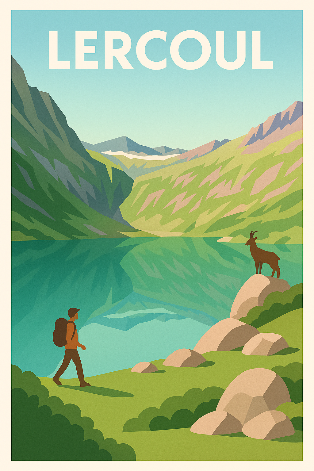 Affiche Lercoul — Évasion nature au cœur des Pyrénées · poster d'art de Lercoul