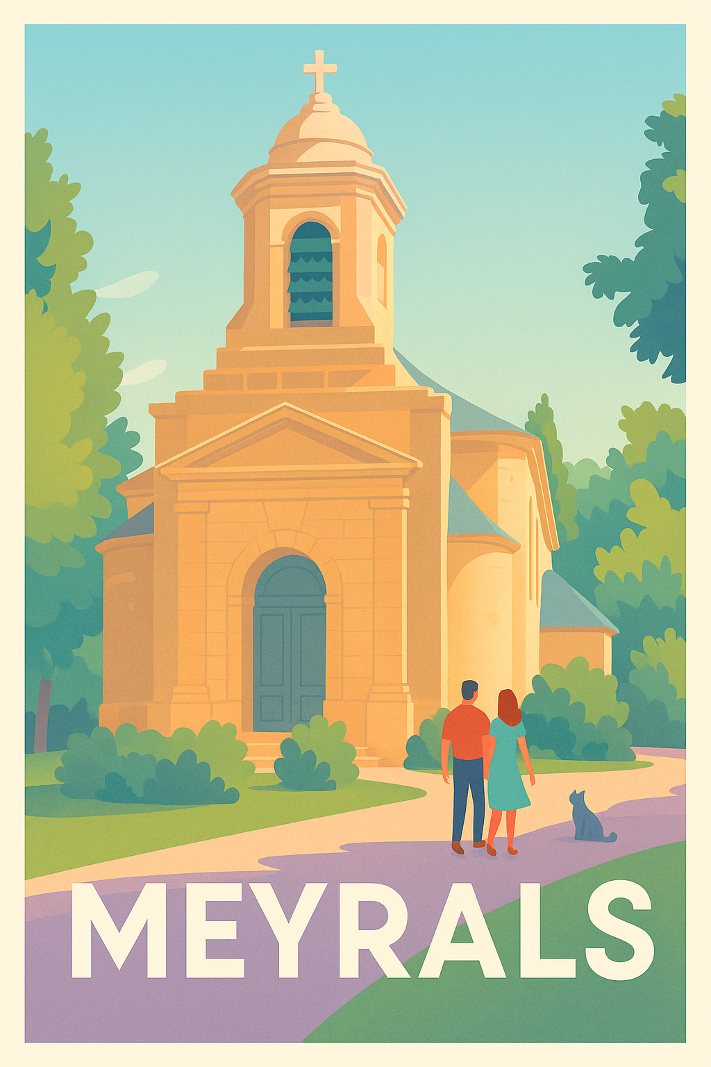 Affiche Meyrals — Charme et sérénité au cœur du Périgord · poster d'art de Meyrals