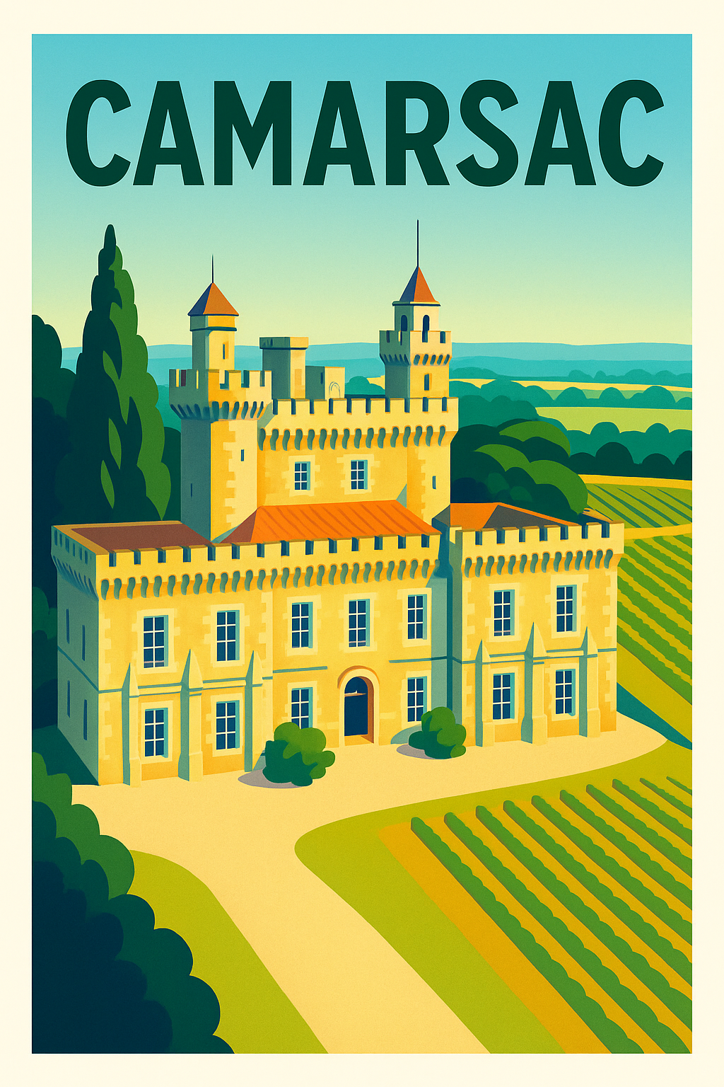 Affiche de Camarsac - Élégance historique au cœur des vignobles