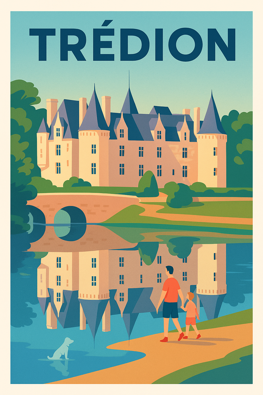 Affiche de Trédion - Sérénité et patrimoine au bord de l'eau