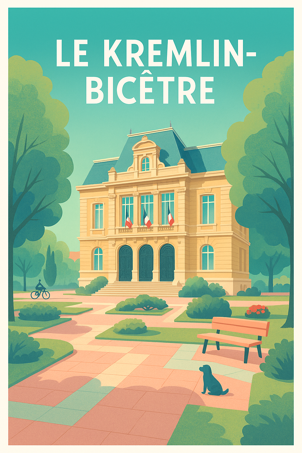Affiche Le Kremlin-Bicêtre — Élégance et sérénité urbaine · poster d'art de Le Kremlin-Bicêtre