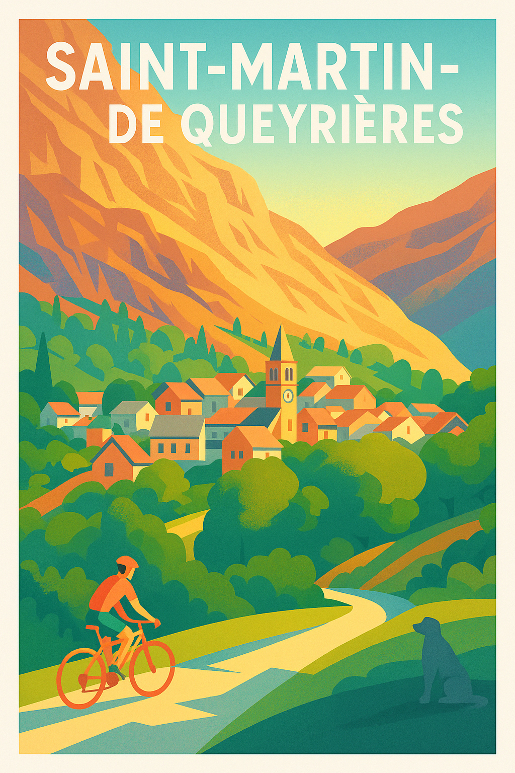 Affiche de Saint-Martin-de-Queyrières - Évasion nature en vallée alpine