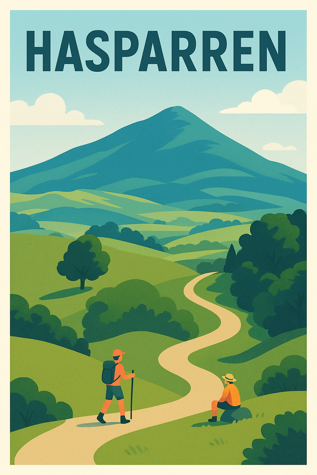 Affiche de Hasparren - Évasion et nature au cœur du Pays Basque