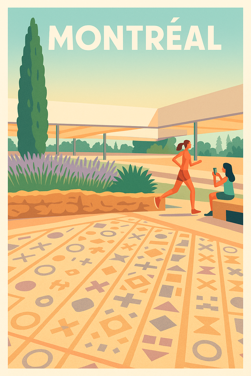 Affiche de Montréal - Art et détente urbaine