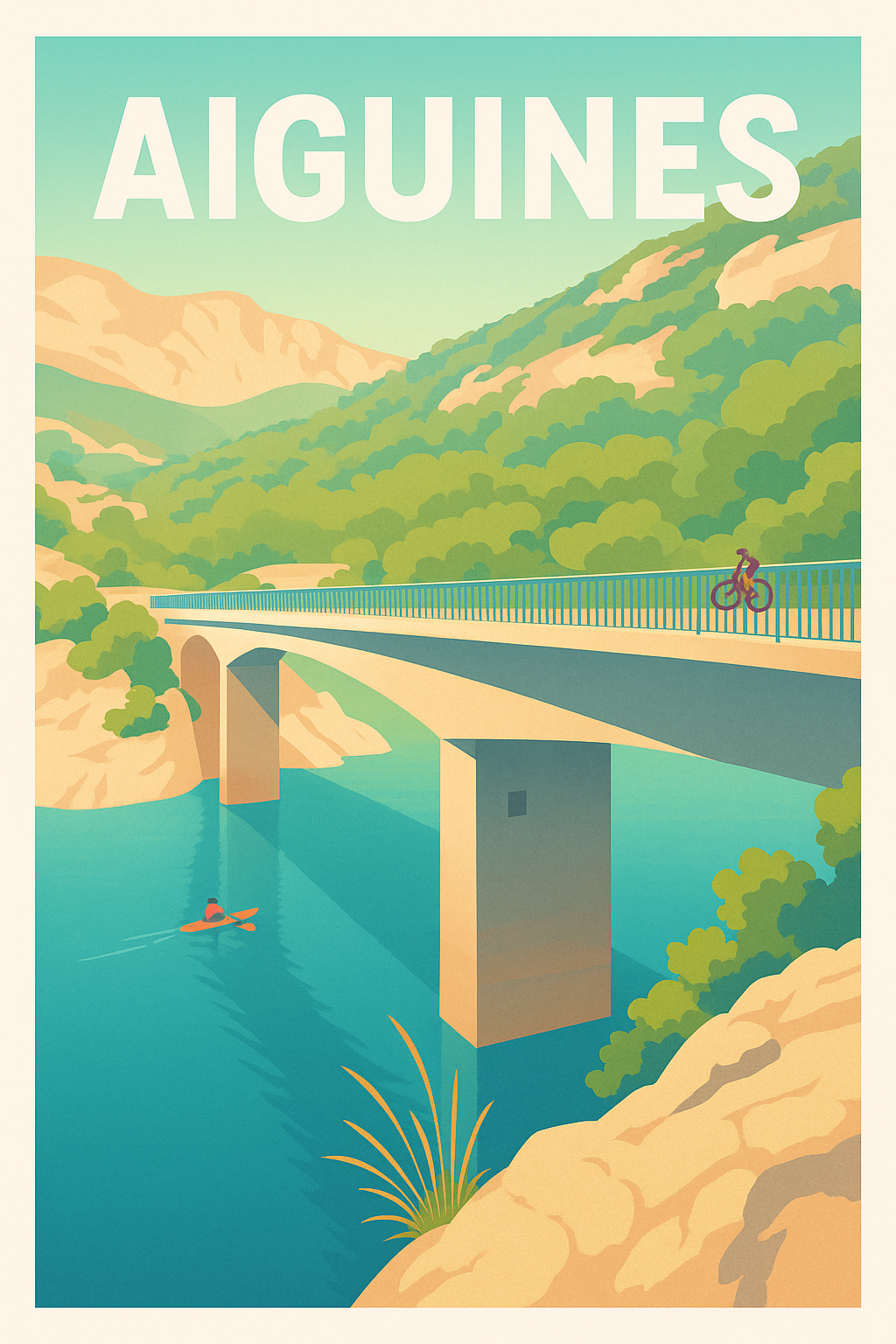 Affiche Aiguines — Échappée nature en Provence · poster d'art de Aiguines