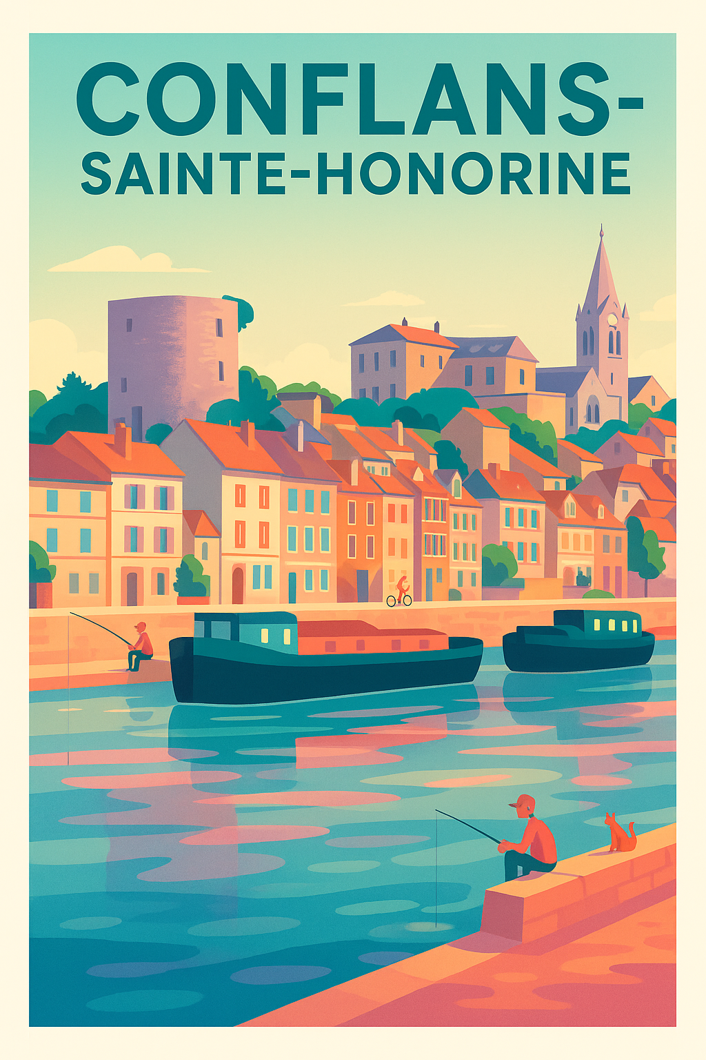 Affiche de Conflans-Sainte-Honorine - Douceur et Sérénité au Bord de l'Eau