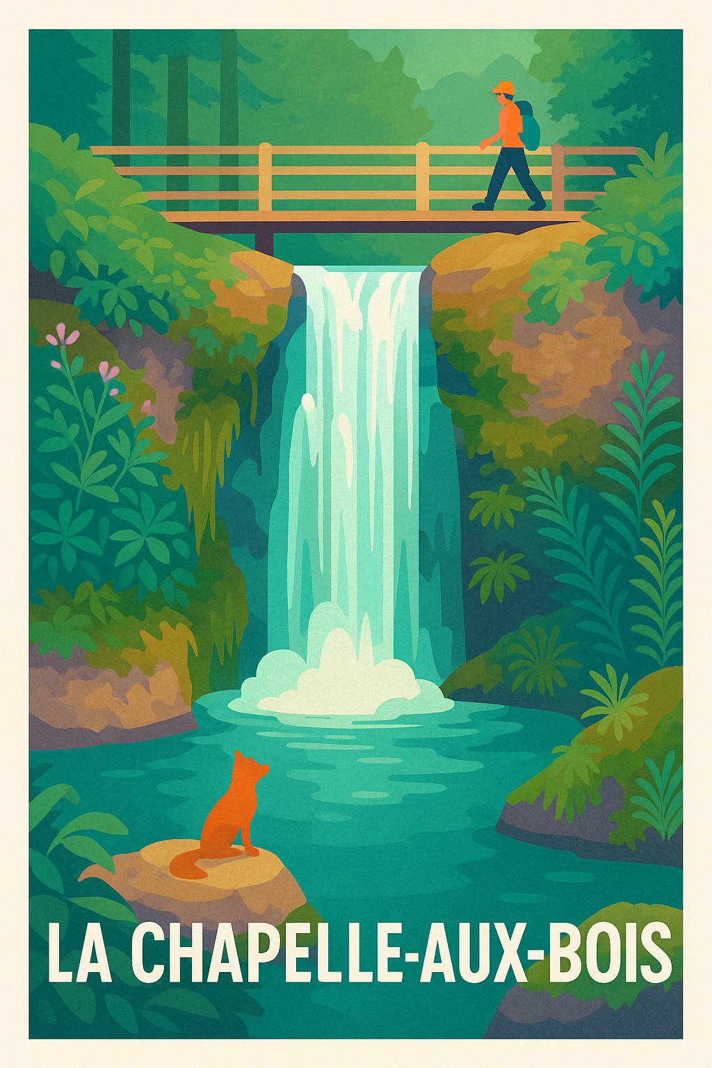 Affiche de La Chapelle-aux-Bois - Évasion naturelle au cœur des cascades