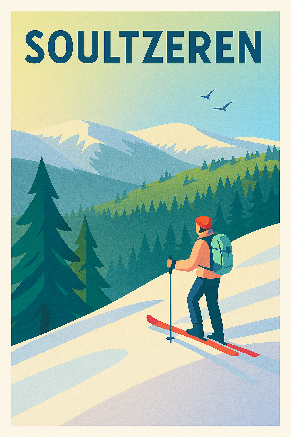 Affiche de Soultzeren - Évasion hivernale en montagne