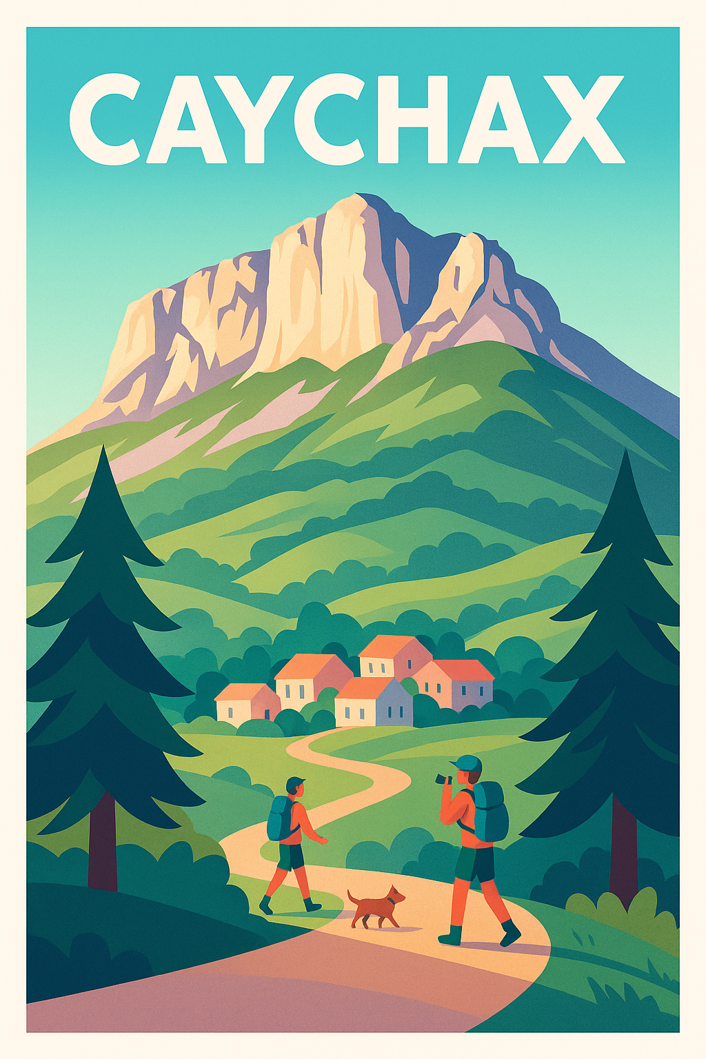 Affiche Caychax — Invitation à l'aventure en pleine nature · poster d'art de Caychax