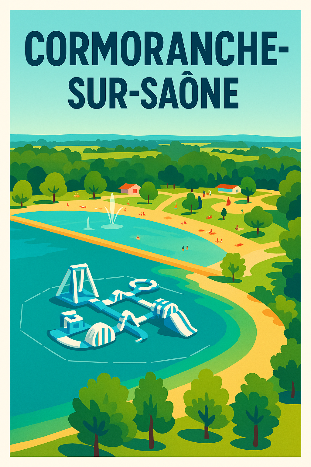 Affiche de Cormoranche-sur-Saône - Un havre de nature et de loisirs en bord de Saône