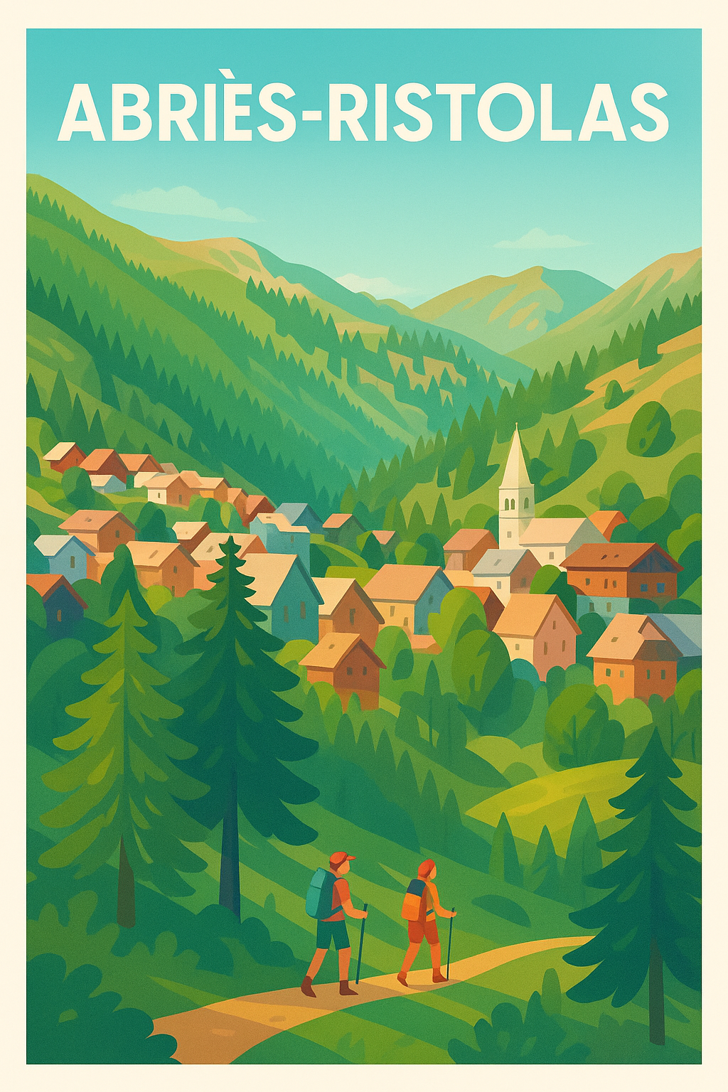 Affiche Abriès-Ristolas — Évasion nature au cœur des Alpes · poster d'art de Abriès-Ristolas