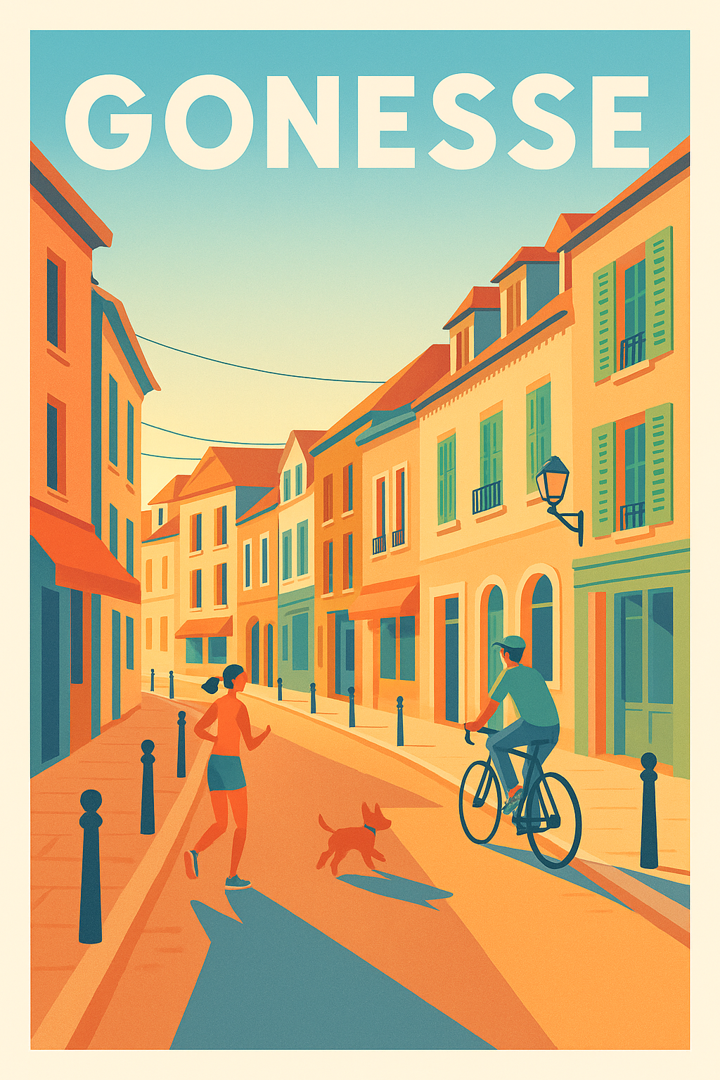 Affiche Gonesse — L'art de vivre au cœur de la ville · poster d'art de Gonesse