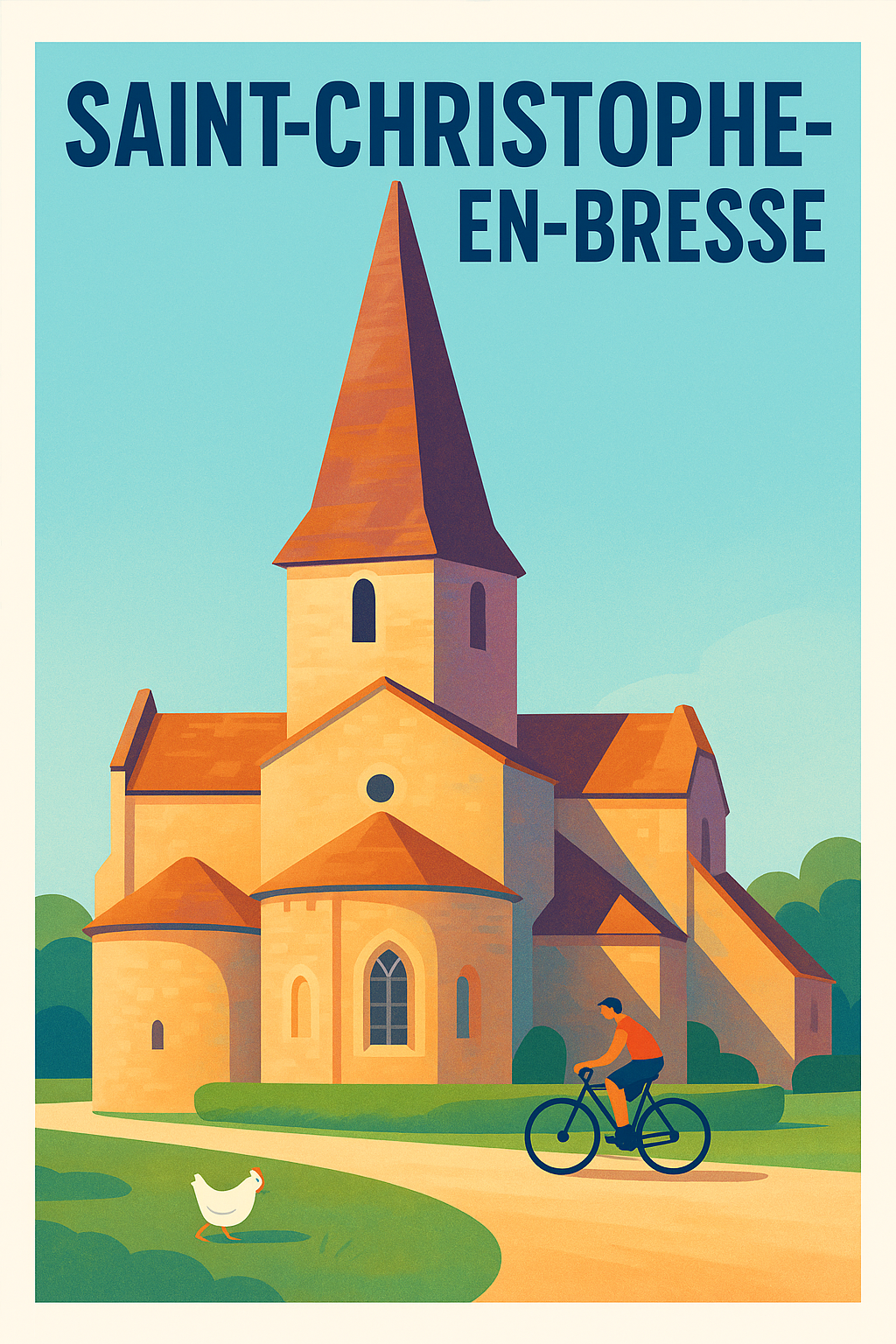 Affiche de Saint-Christophe-en-Bresse - Charme paisible de la campagne bressane