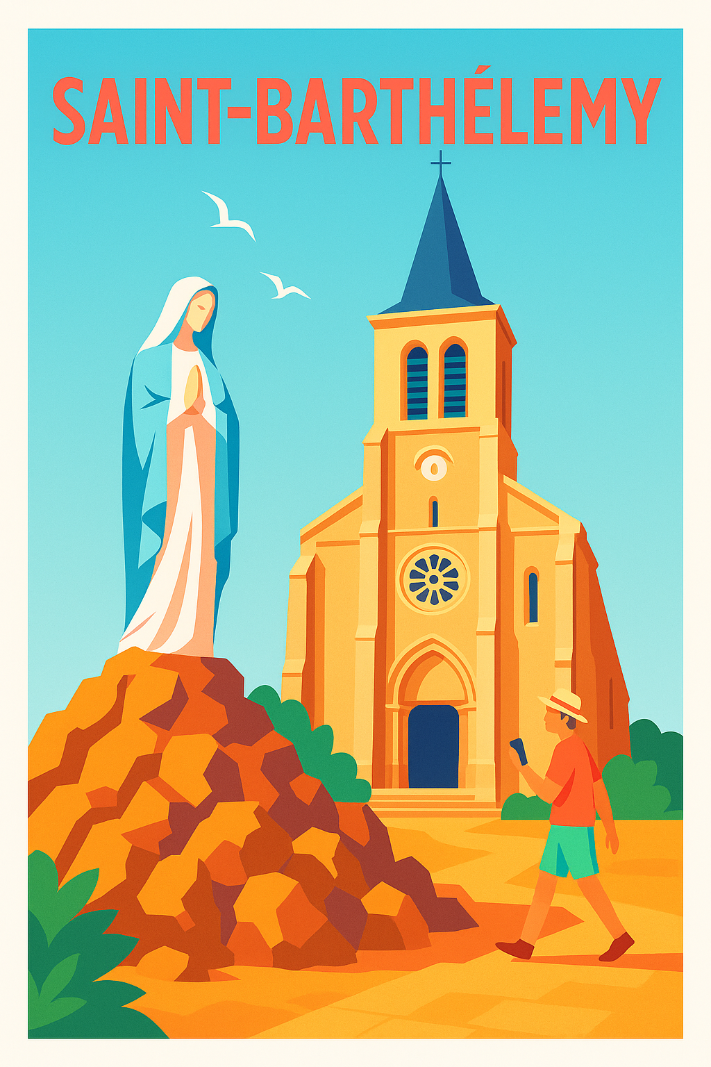 Affiche de Saint-Barthélemy - Voyage spirituel et lumière caraïbe