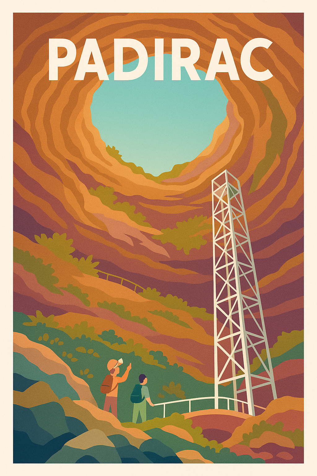 Affiche Padirac — L'incroyable gouffre naturel à découvrir · poster d'art de Padirac