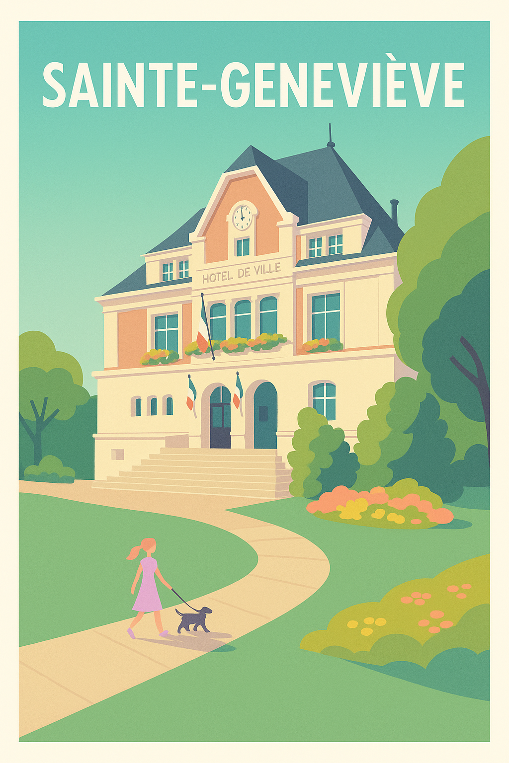 Affiche de Sainte-Geneviève - Charme et sérénité au cœur de la ville