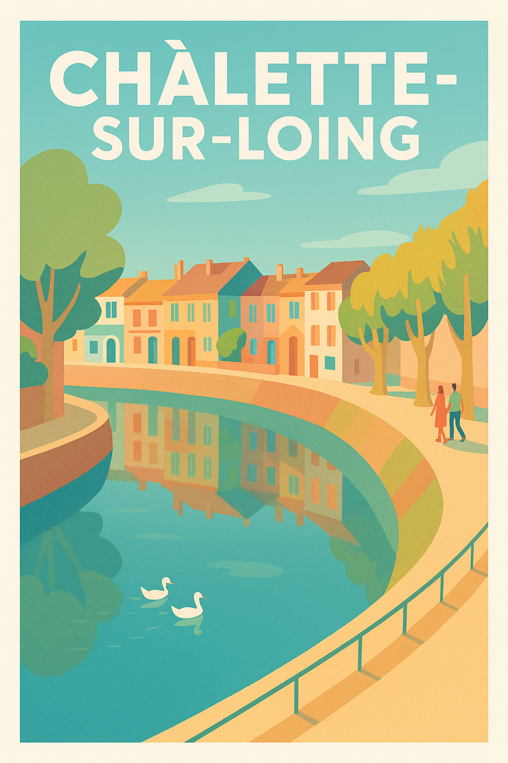 Affiche de Châlette-sur-Loing - Douceur de la vie au bord de l'eau