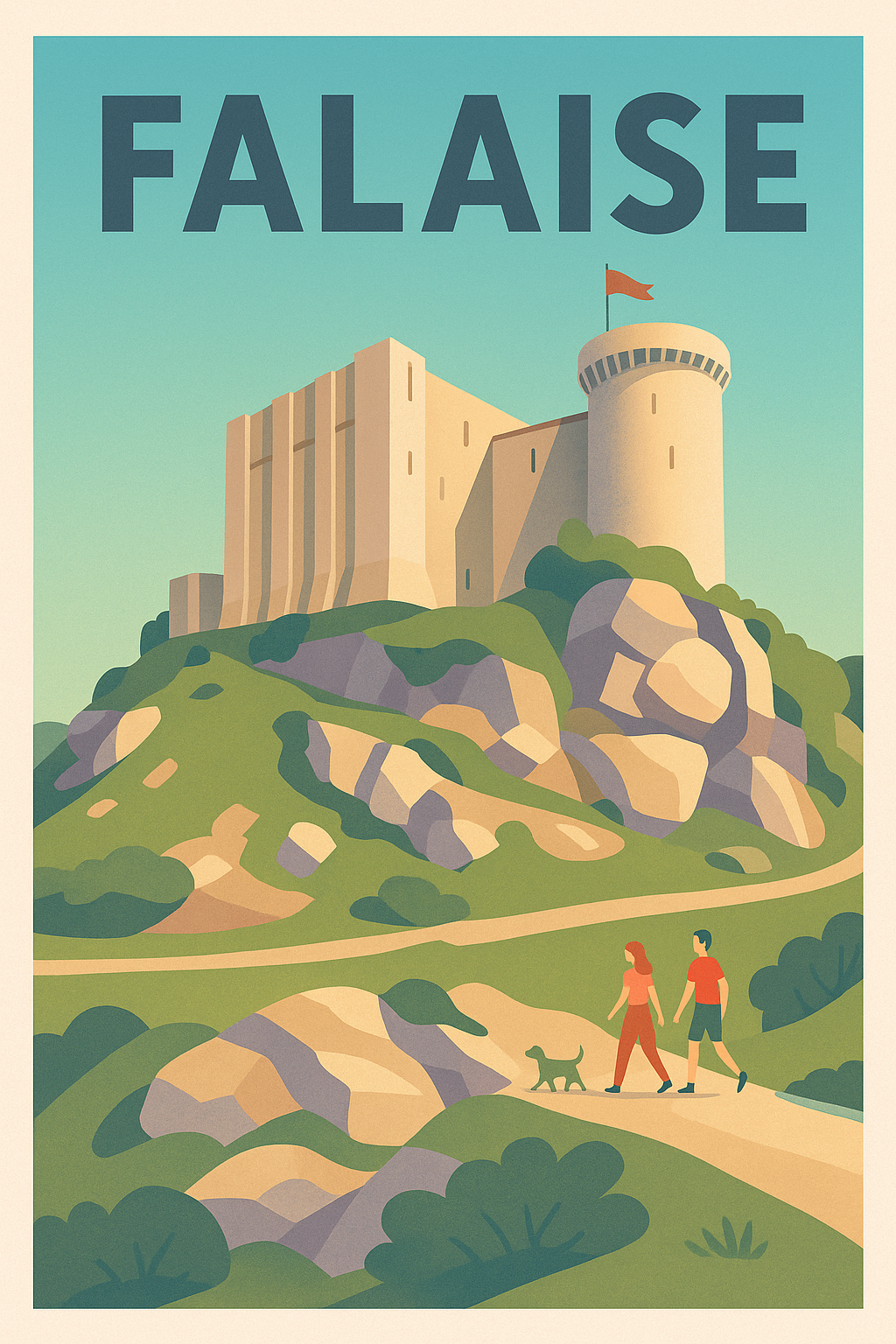 Affiche de Falaise - Découvrez le charme médiéval en toute sérénité