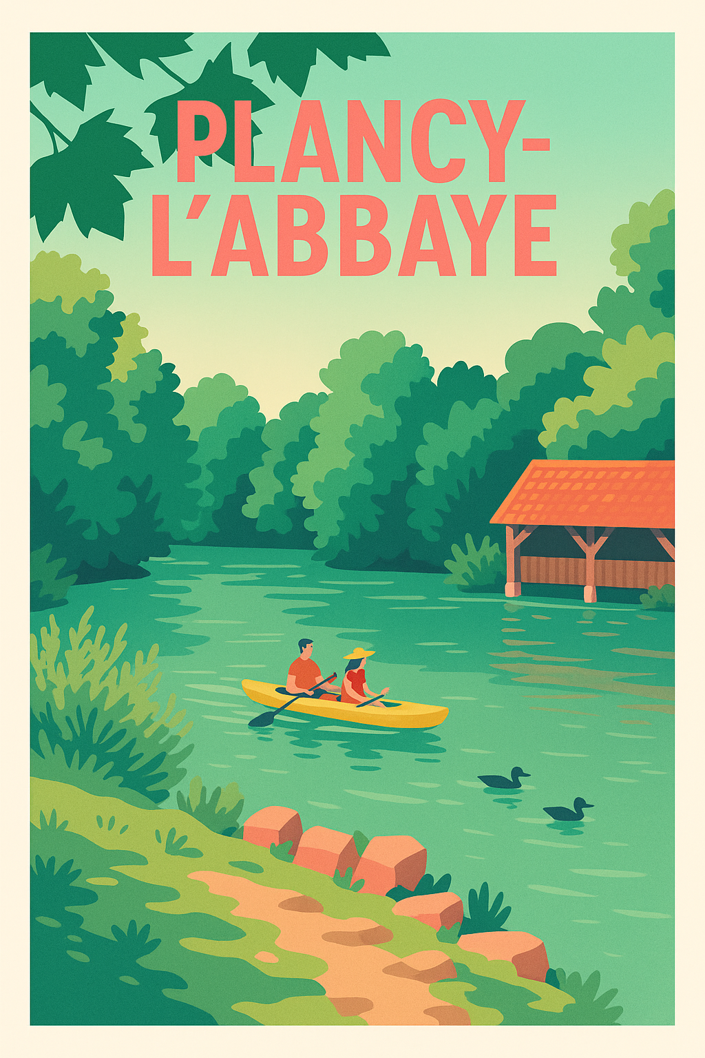 Affiche de Plancy-l'Abbaye - Évasion bucolique au fil de l'eau