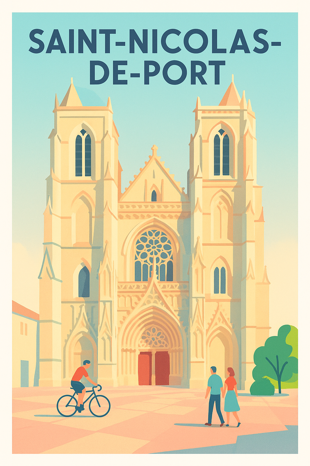 Affiche de Saint-Nicolas-de-Port - L'élégance gothique au cœur de la Lorraine
