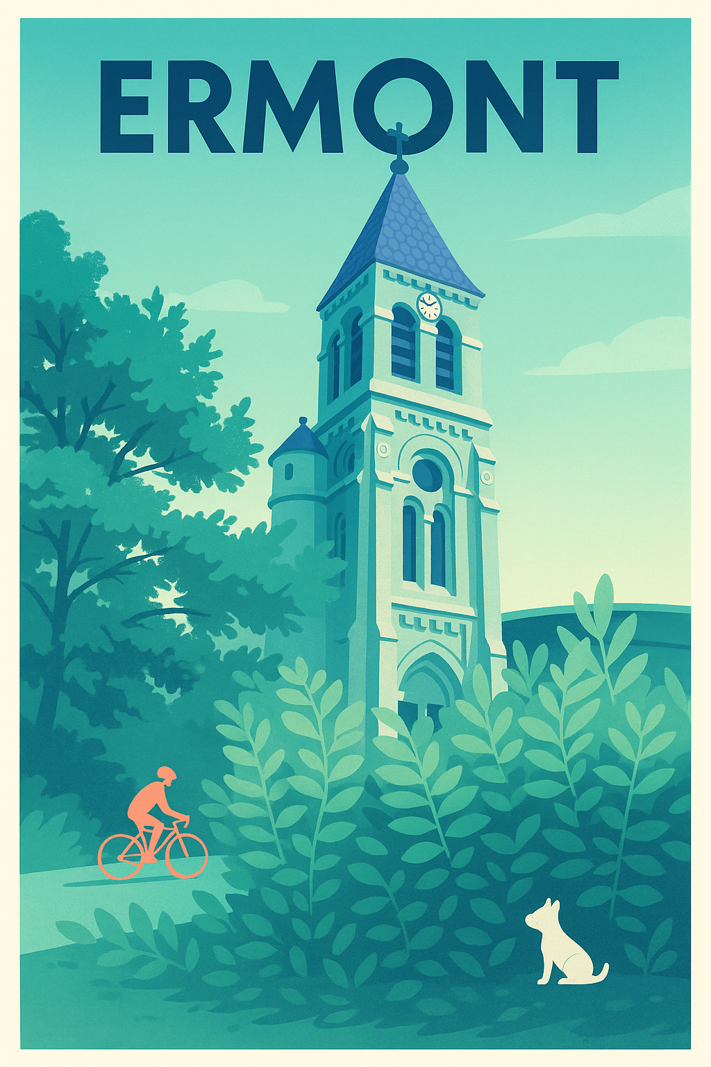 Affiche Ermont — Douceur et sérénité au cœur de la ville · poster d'art de Ermont