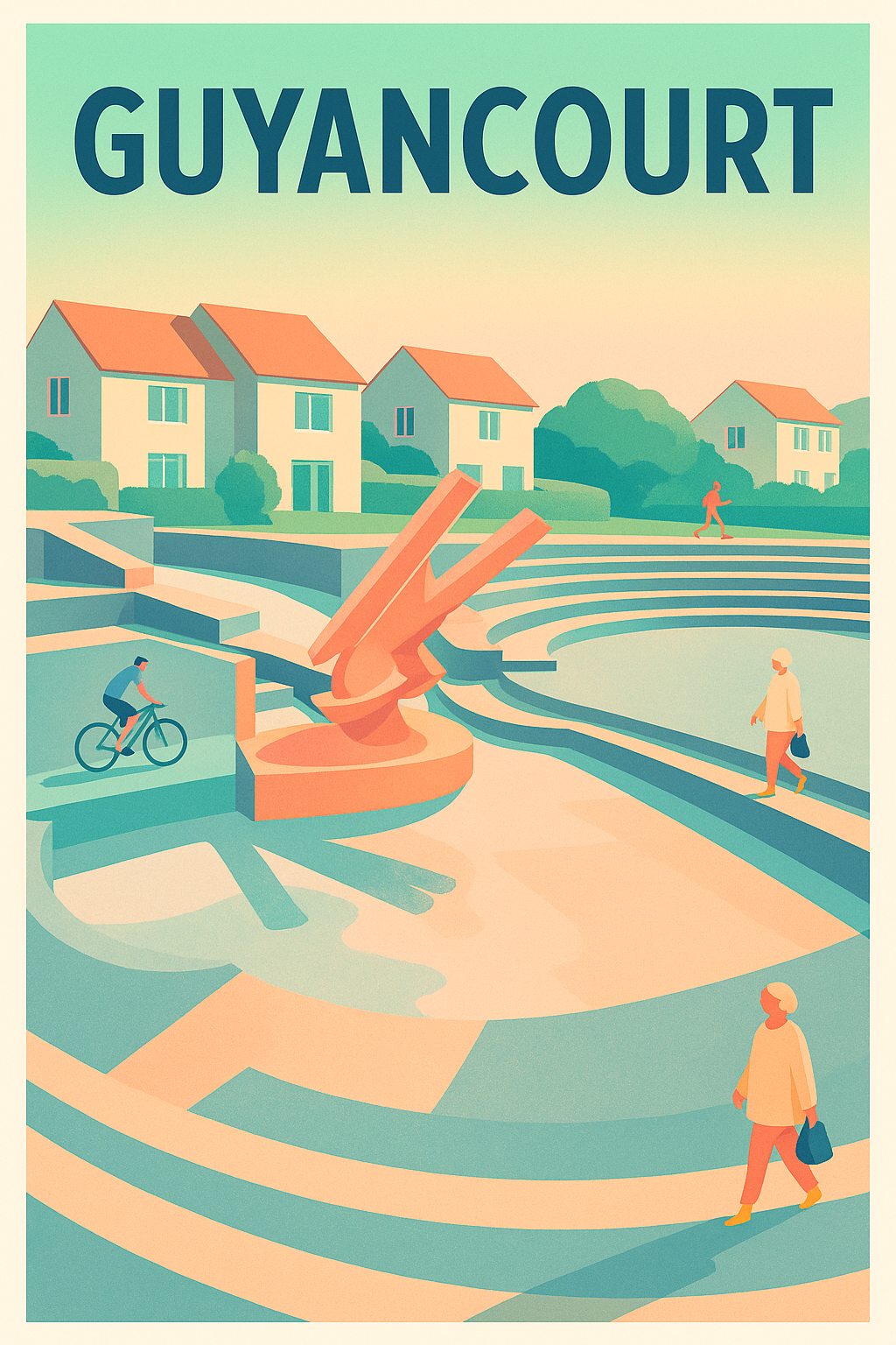 Affiche Guyancourt — Ambiance paisible et contemporaine · poster d'art de Guyancourt
