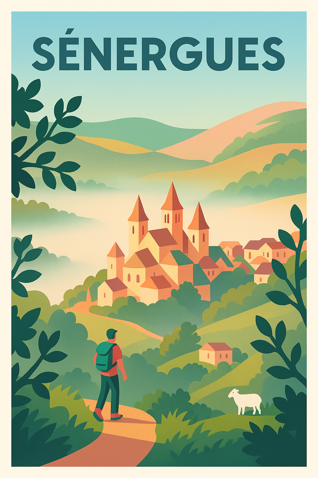 Affiche de Sénergues - Invitation au voyage et à la nature