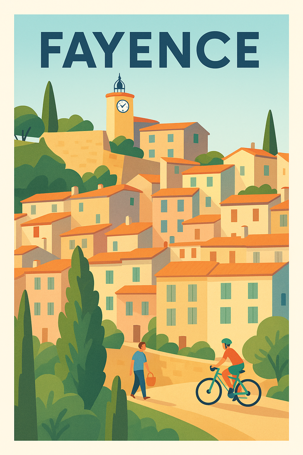 Affiche de Fayence - Charme et douceur provençale