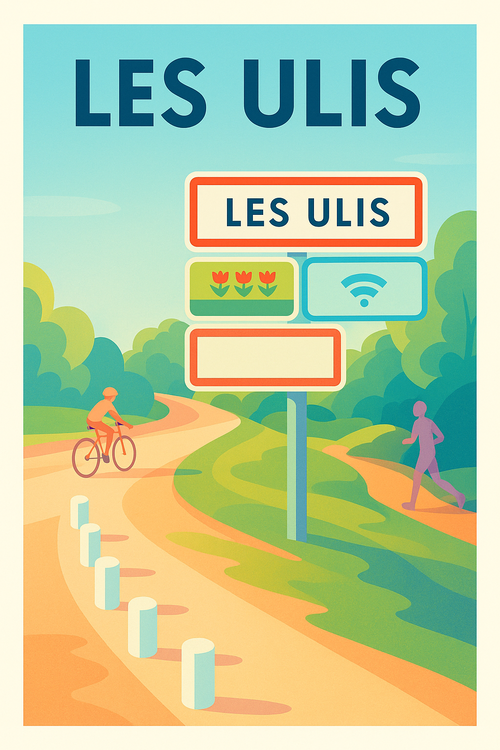 Affiche Les Ulis — Nature et modernité en harmonie · poster d'art de Les Ulis