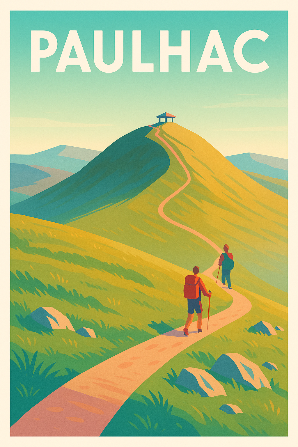 Affiche Paulhac — Invitation à la Randonnée en Nature · poster d'art de Paulhac