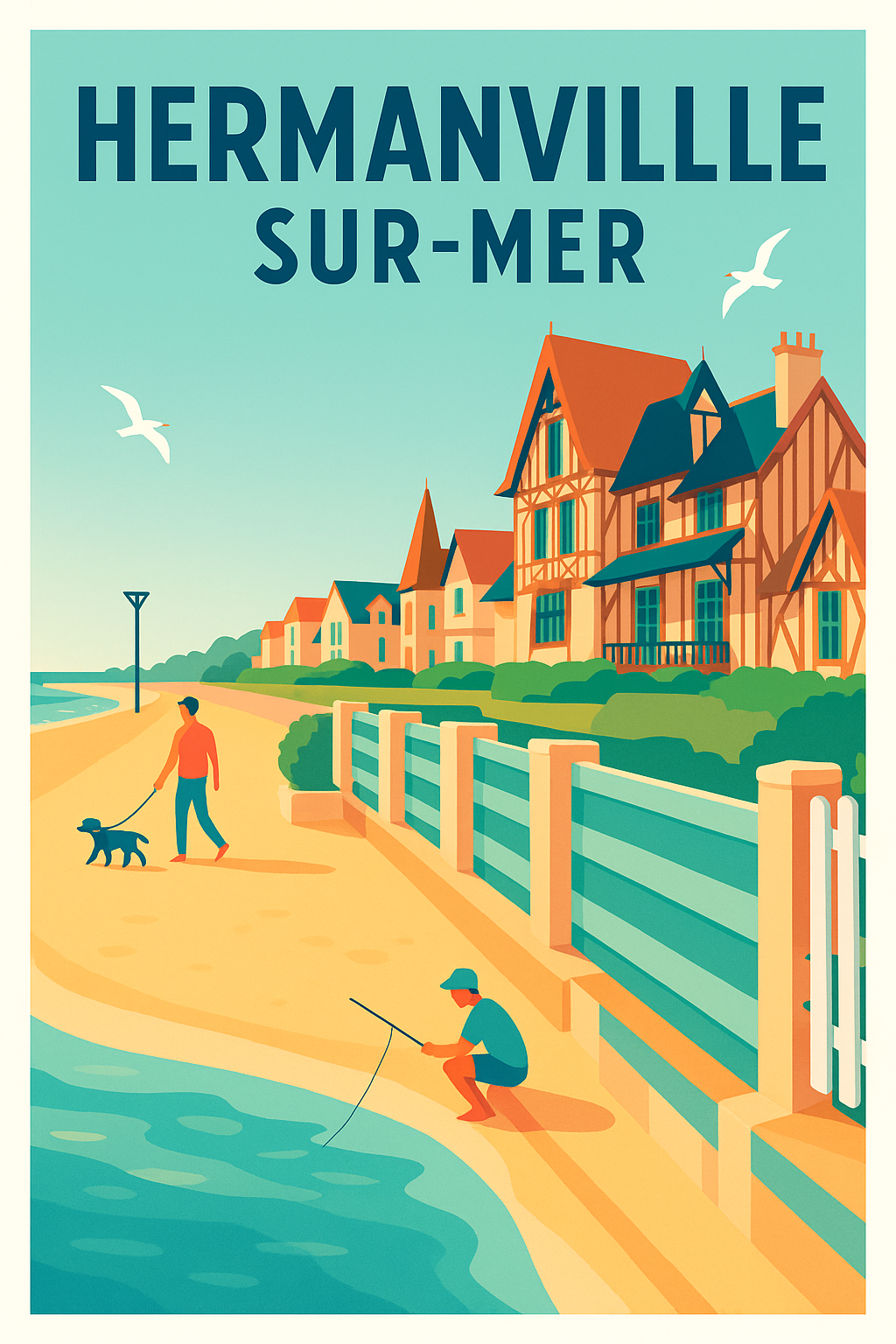 Affiche de Hermanville-sur-Mer - Charme côtier et douceur de vivre