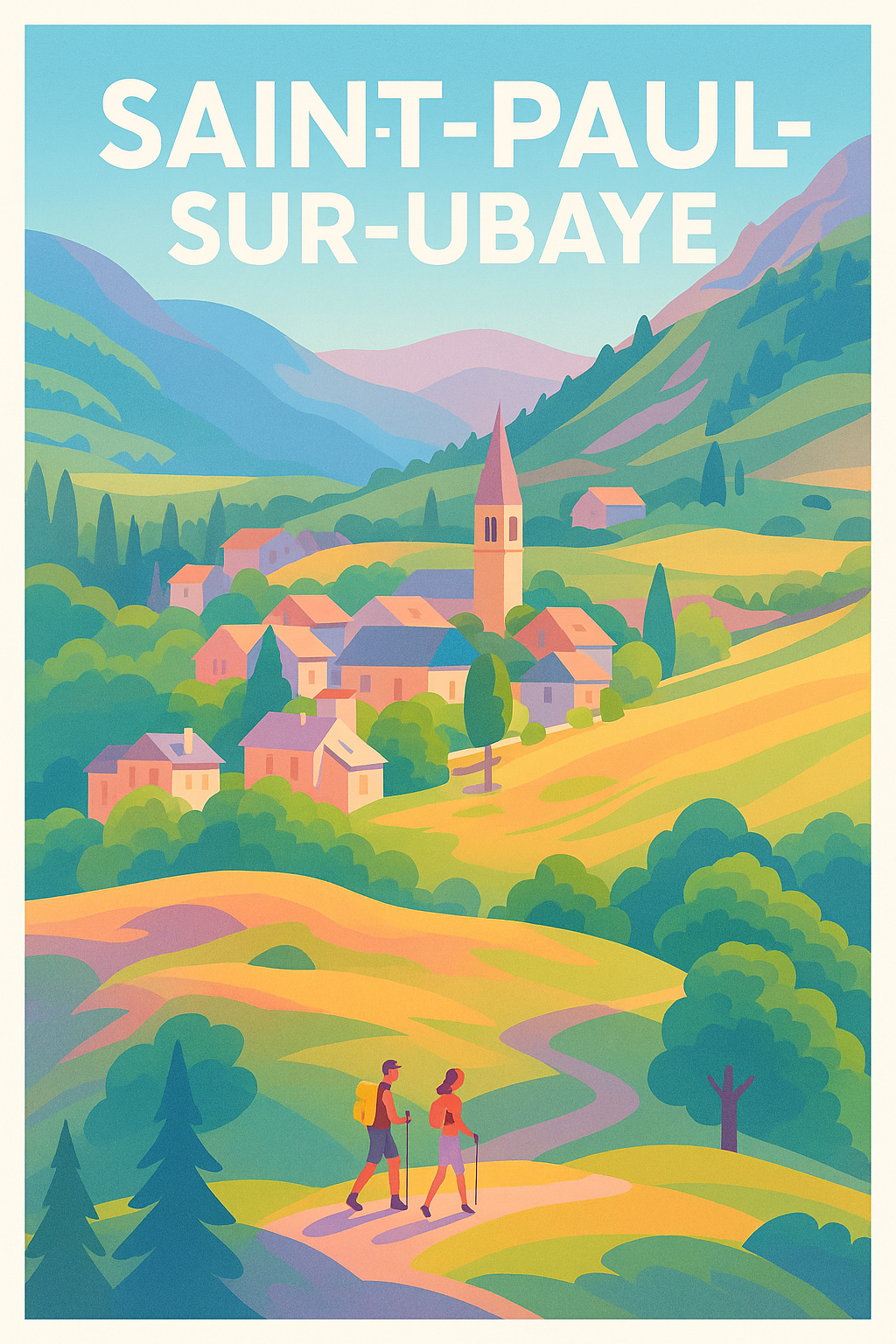 Affiche Saint-Paul-sur-Ubaye — L'évasion nature au cœur des Alpes · poster d'art de Saint-Paul-sur-Ubaye