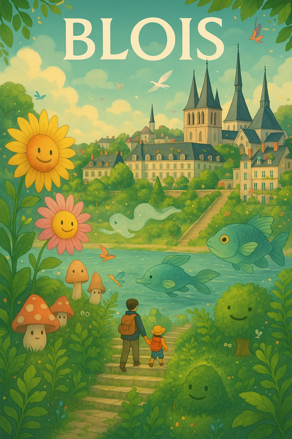 Affiche de Blois - Un voyage enchanté au cœur de la ville