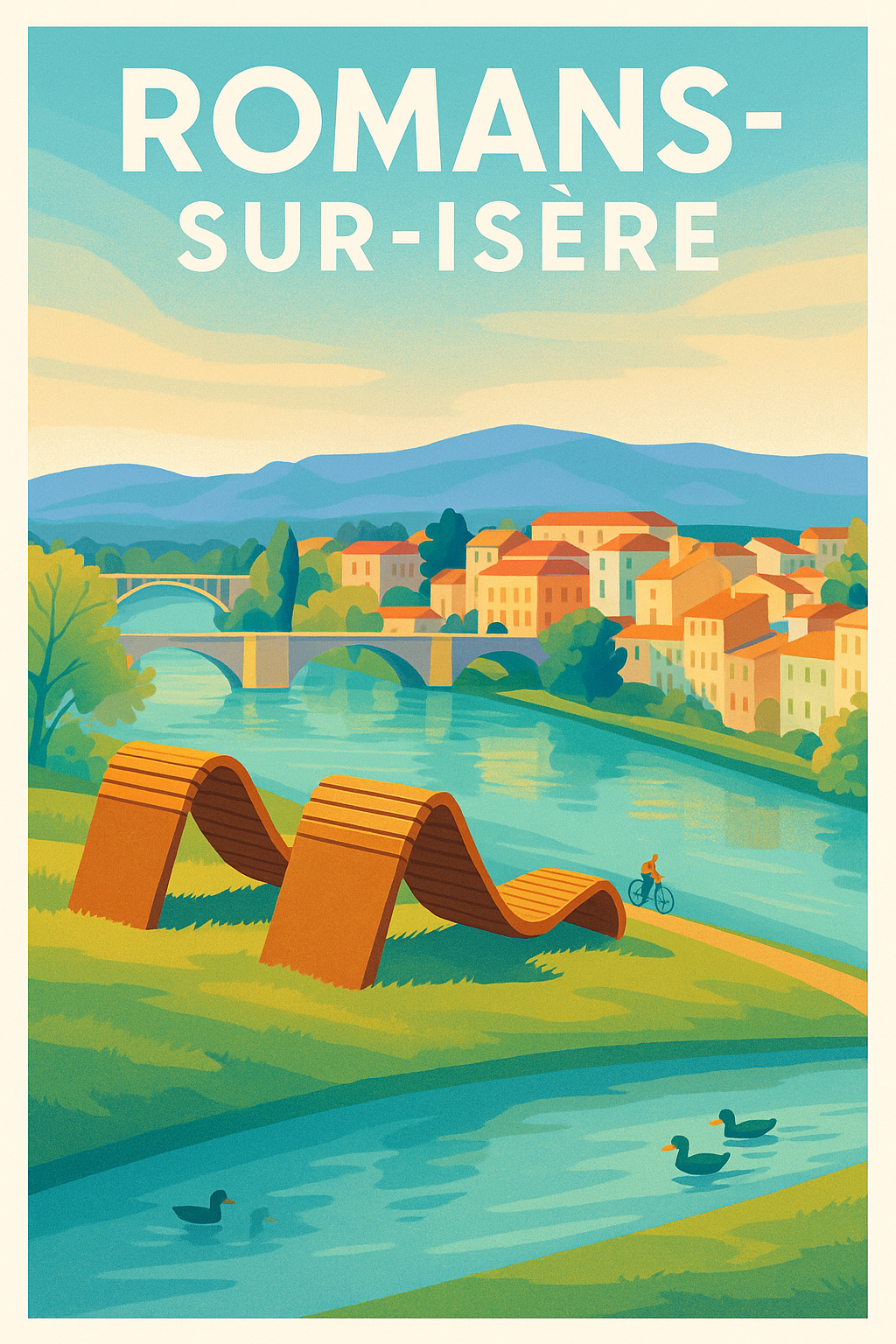 Affiche de Romans-sur-Isère - Évasion au bord de l'Isère