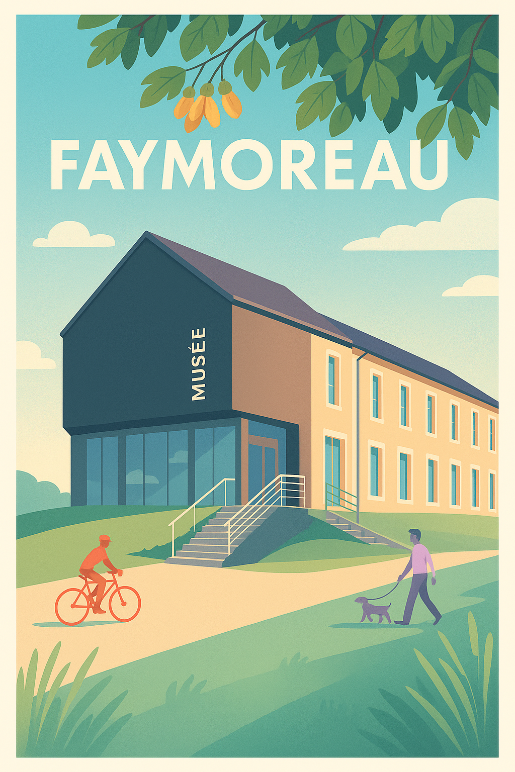 Affiche Faymoreau — Le charme tranquille du musée local · poster d'art de Faymoreau