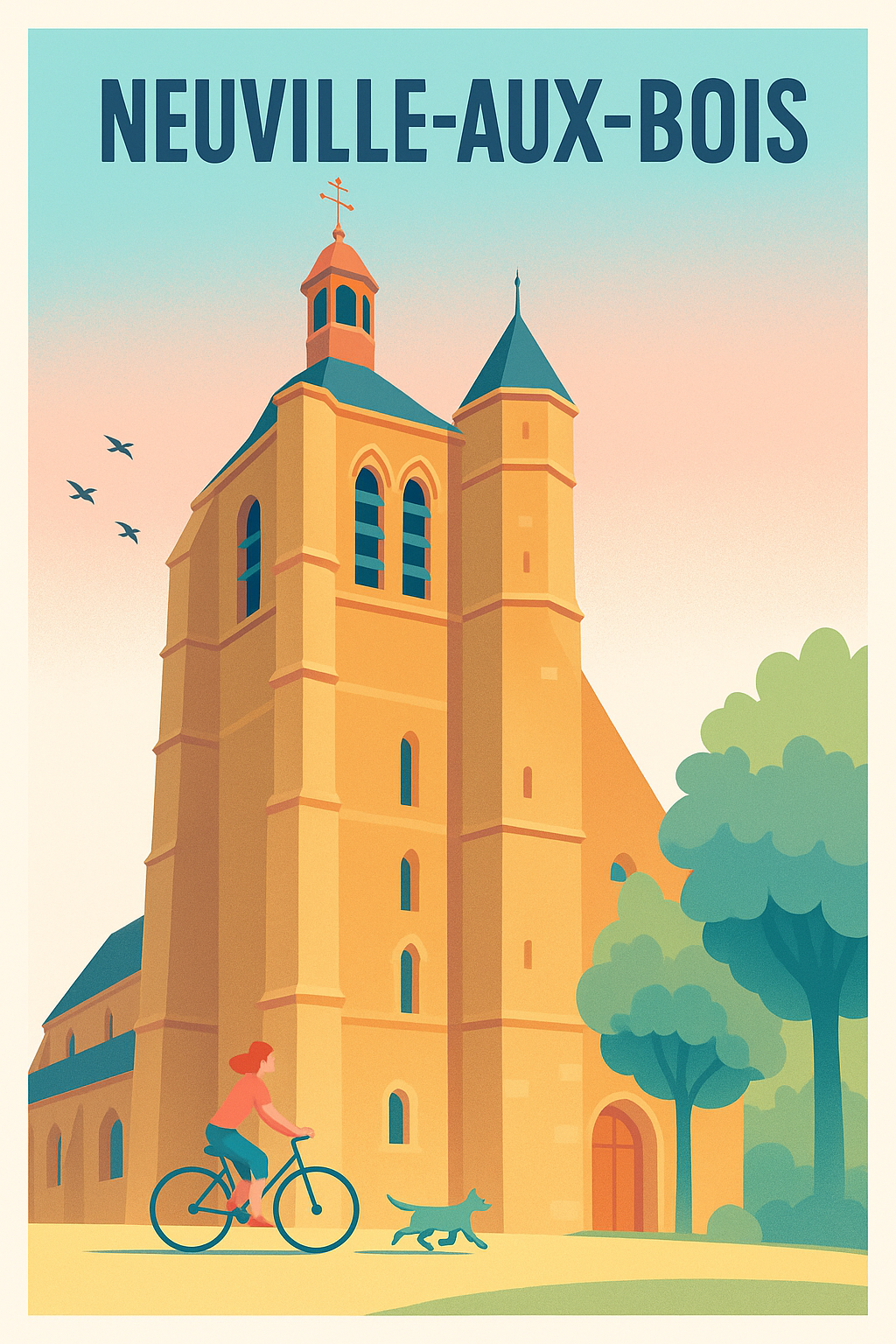 Affiche de Neuville-aux-Bois - Charme bucolique et patrimoine remarquable