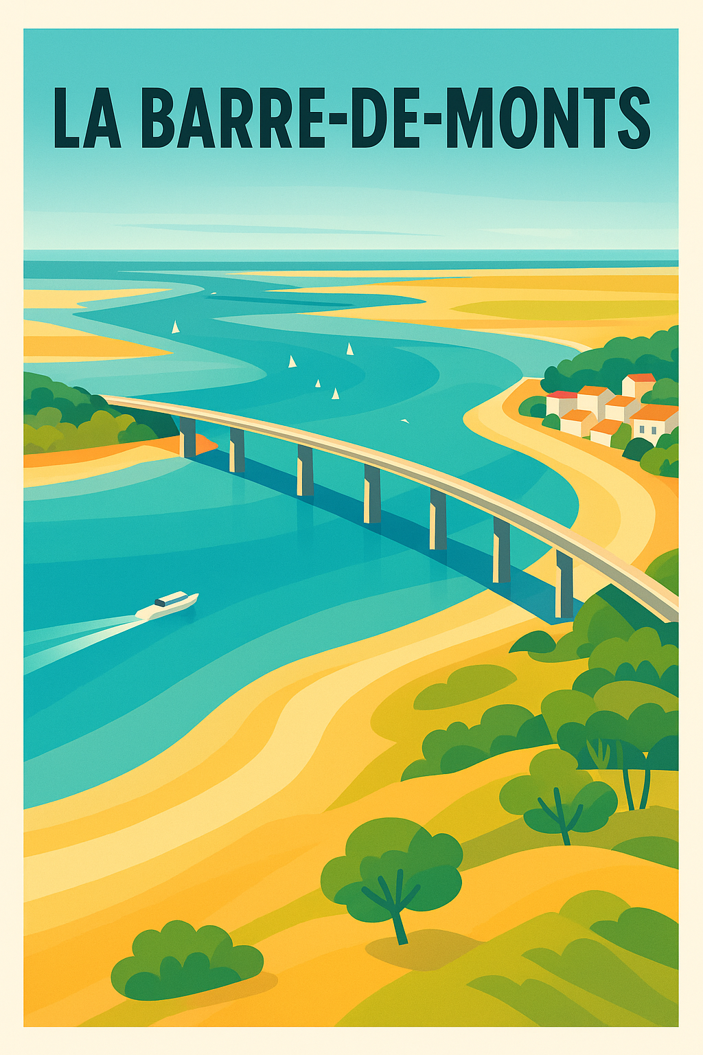 Affiche de La Barre-de-Monts - Évasion entre terre et mer